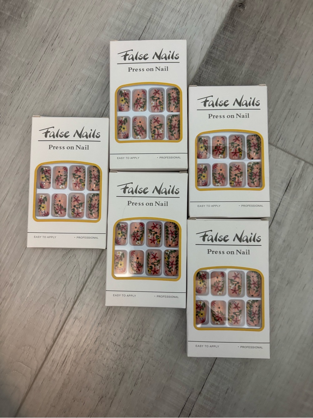 23 Pc Press On Nail Lot False Nails Variety Almond Coffin French Floral - Picture 6 of 9
